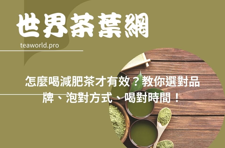 怎麼喝減肥茶才有效？教你選對品牌、泡對方式、喝對時間！